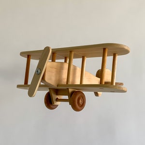 Wooden Bi-Plane, Wooden Airplane, Airplane Nursery Decor, Decorative Wooden Airplane, Kids Room Decoration, Gift for Him