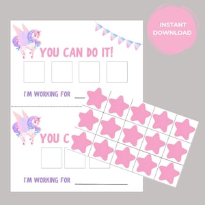 Unicorn Token Board, Printable Token Economy, Behavior Change, Reward System, Kids Incentive Chart, Postitive Reinforcement