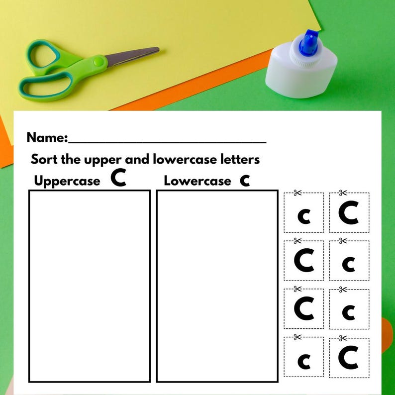 Cut & Paste Alphabet Worksheets Preschool Learning Homeschool Learning ...