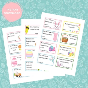 Cartes de blagues de Pâques blagues sur la boîte à lunch pour enfants