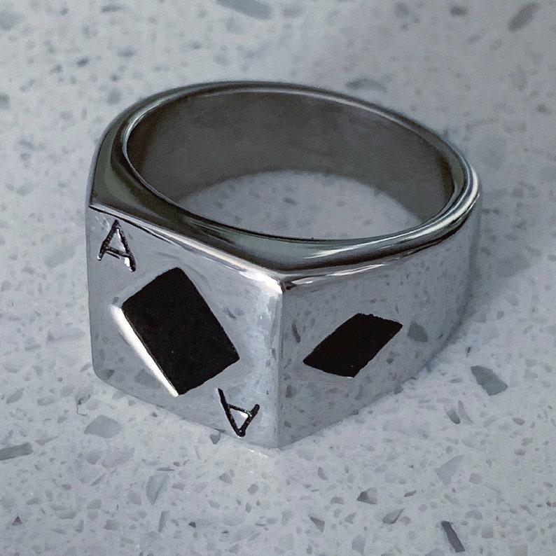 Ace of Diamonds Ring! Stainless Steel Ring Sizes 6-12 