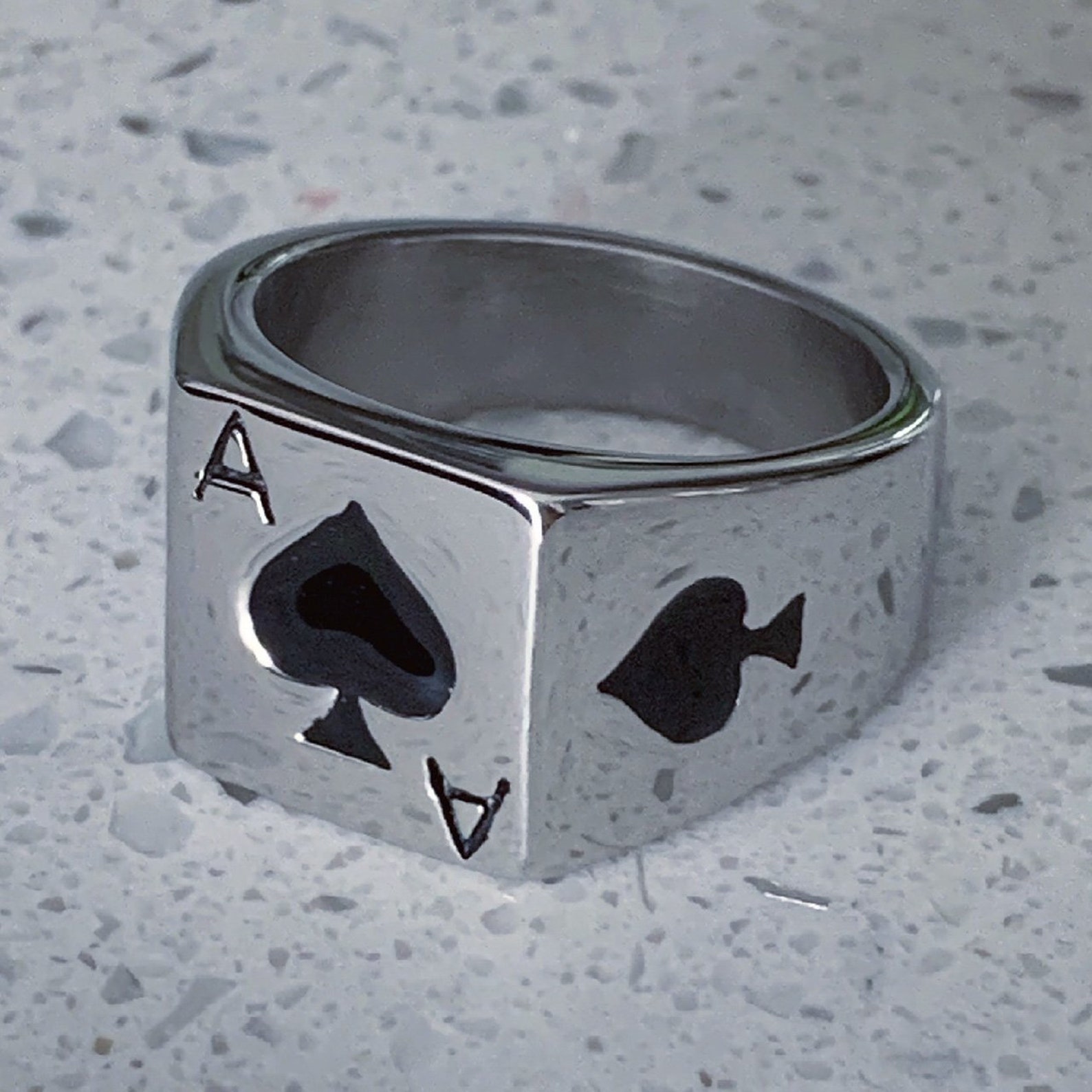 Ace of Spades Ring Stainless Steel Ring Sizes 6-12 - Etsy