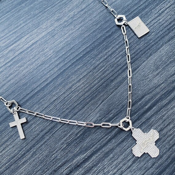Lil Peep Trinity Necklace Iced Out 3pc 