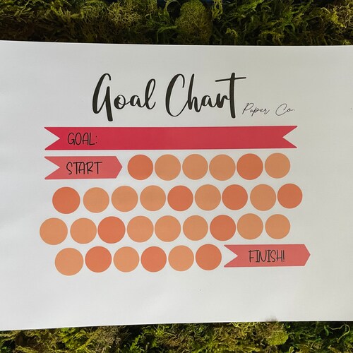 Goal Tracker Dryerase Goal Board Reusable Goal Tracker Etsy