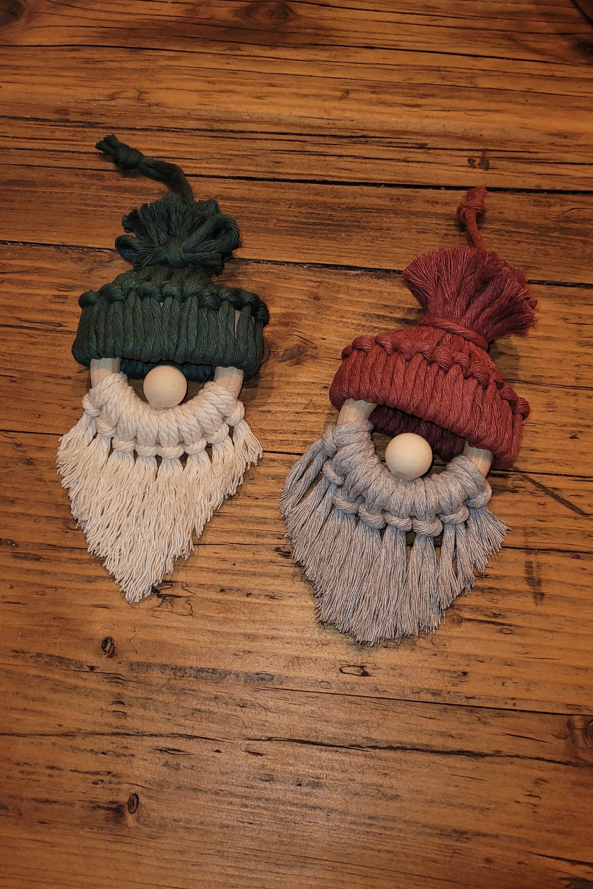 Lot de 6 kits de Père Noël en macramé pour enfants, kit de