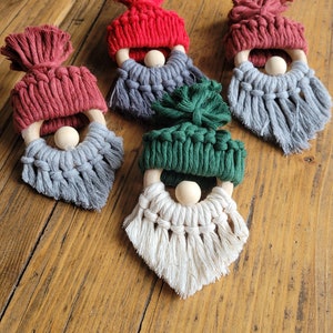 Macramé elves, Santa Claus, Santa Claus in boho style, home decoration, Christmas time