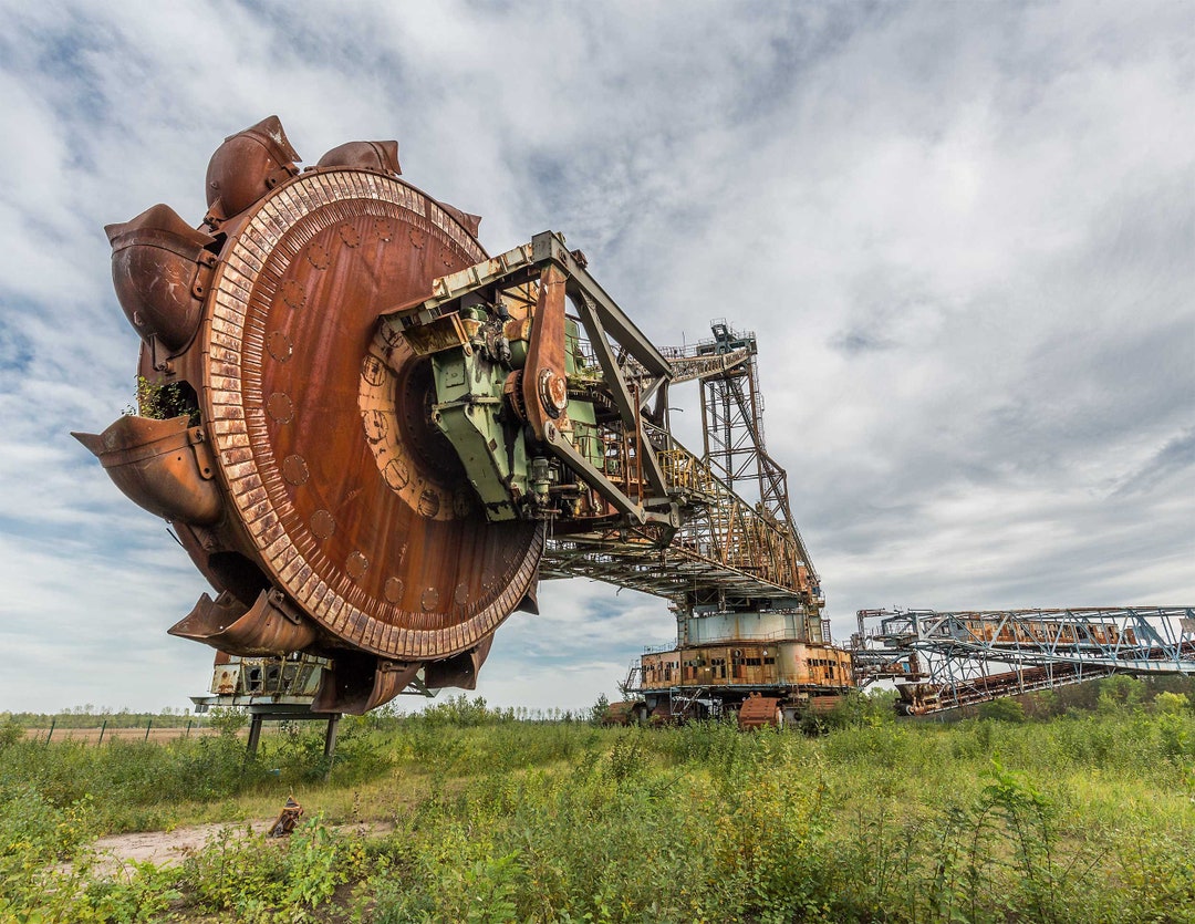 The Blue Wonder, a Giant Bucket-wheel Excavator Abandoned in East
