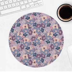 Floral Mousepad | Aesthetic Office Decor for Women | Floral Pattern Mousepad | Desktop Accessories | Home Office | Cute Mouse Pad