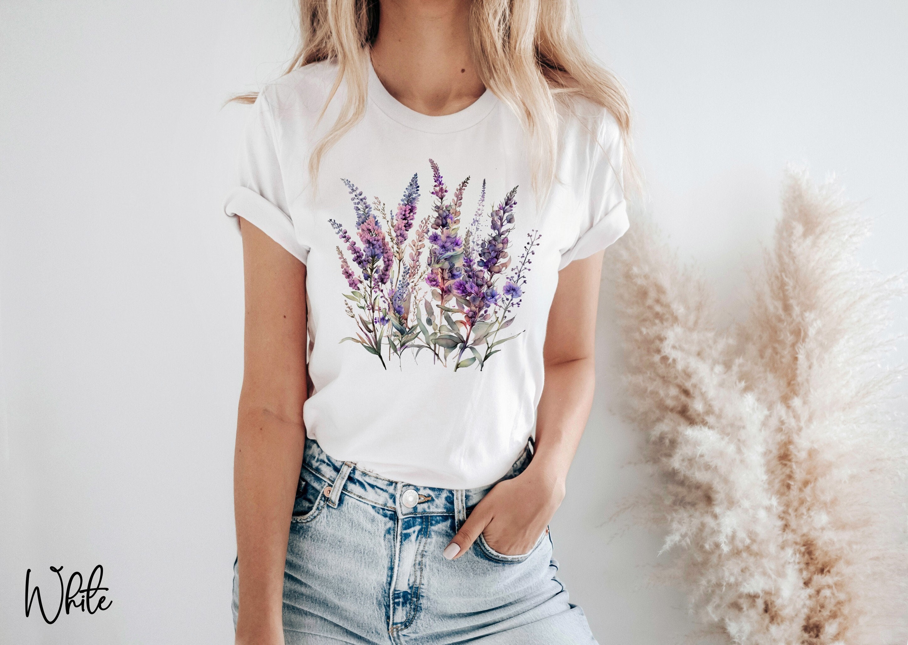 Lavender Graphic Print T-Shirt