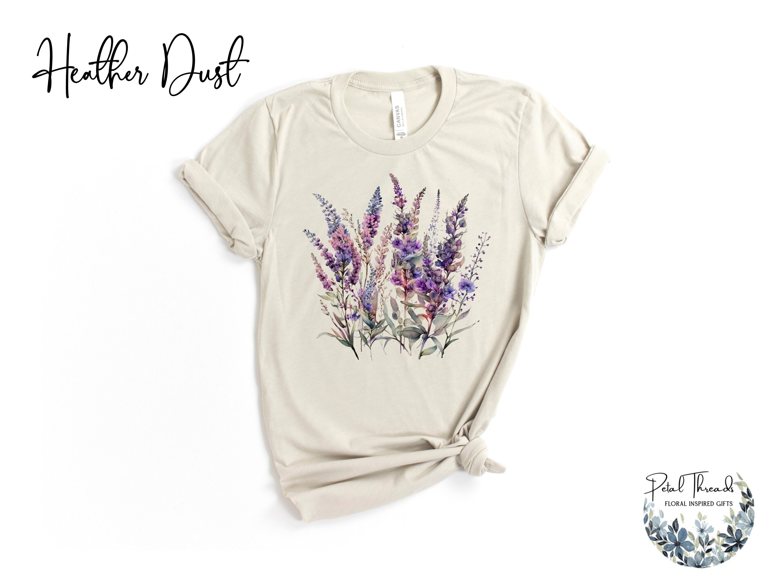 Lavender Graphic Print T-Shirt main image 1