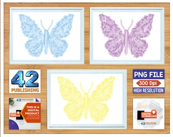 Butterflies Watercolor clipart, Butterfly Png, Butterflies Digital download, Watercolor Butterfly for digital scrapbooking or décor