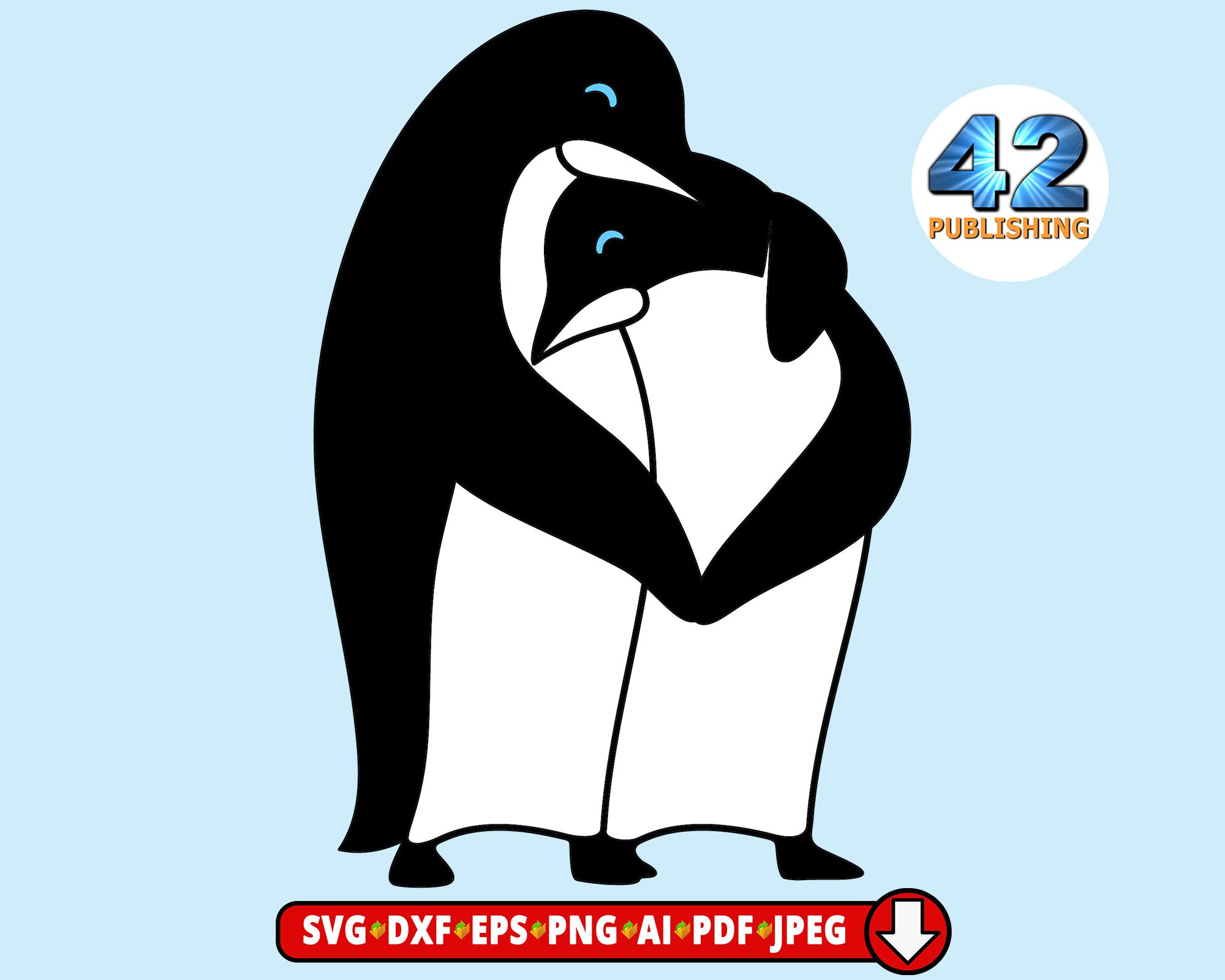 Penguin Clipart SVG, Adelie Penguin, Rockhopper Penguin, Gentoo Penguin