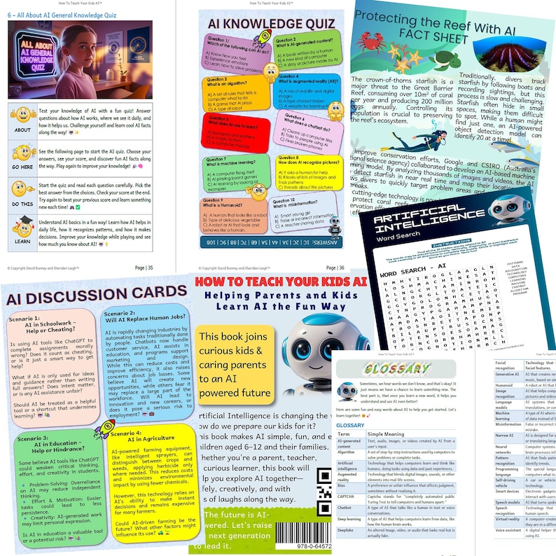How to Teach Your Kids AI | Fun Workbook for Ages 6–12 | STEM Learning ...