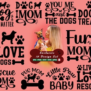 DOG quote SVG BUNDLE, Motivational Svg, Digital Inspirational Quotes SVg Bundle Great For Making Tshirts, Onesies, Mugs Etc, Positive Quotes