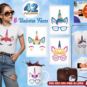 Unicorn Head svg, Unicorn Clipart, Unicorn Face svg, Cute Unicorn svg, Unicorn face clipart, Unicorn svg files, Unicorn, Instant Download