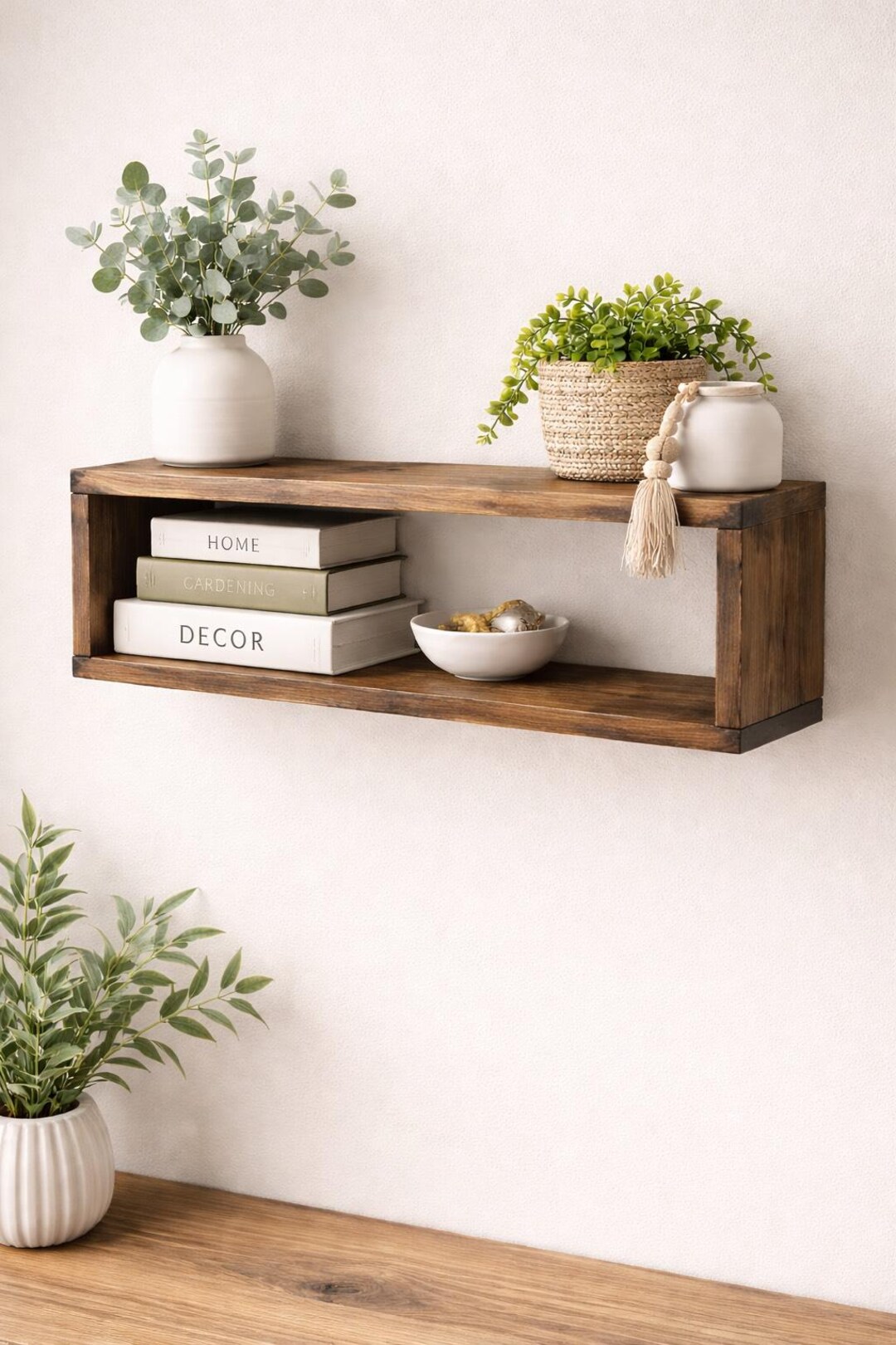 Handmade Rustic Wood Floating Shelf - Farmhouse Decor - Etsy