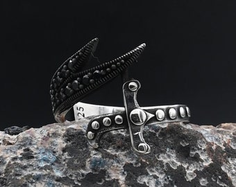 Zulfiqar Silver Ring, 925 Sterling Silver Ring, Sword Ring, Turkish Ring, Gift for Him, Gift fer Her,Handmade Silver Ring,Unisex Silver Ring