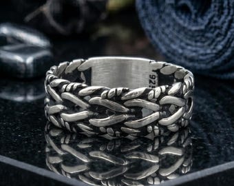 Pierścionek zaręczynowy ze srebra próby 925, obrączka ślubna o średnicy 7,5 mm, ręcznie grawerowana obrączka w stylu vintage, prezent ślubny