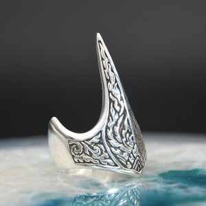 Archer Thumb Ring, Handmade Sterling Silver Ring, Mens Jewerly, Ottoman Silver Ring, Gift for Boyfriend, Best Men Accessory