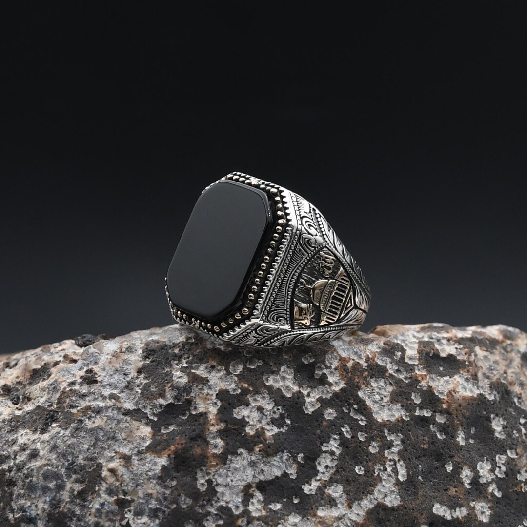 Islam Rings Silver Masjid Al Aqsa Silver Ring, Islam Silver Jewelry, 925 Sterling Silver ...