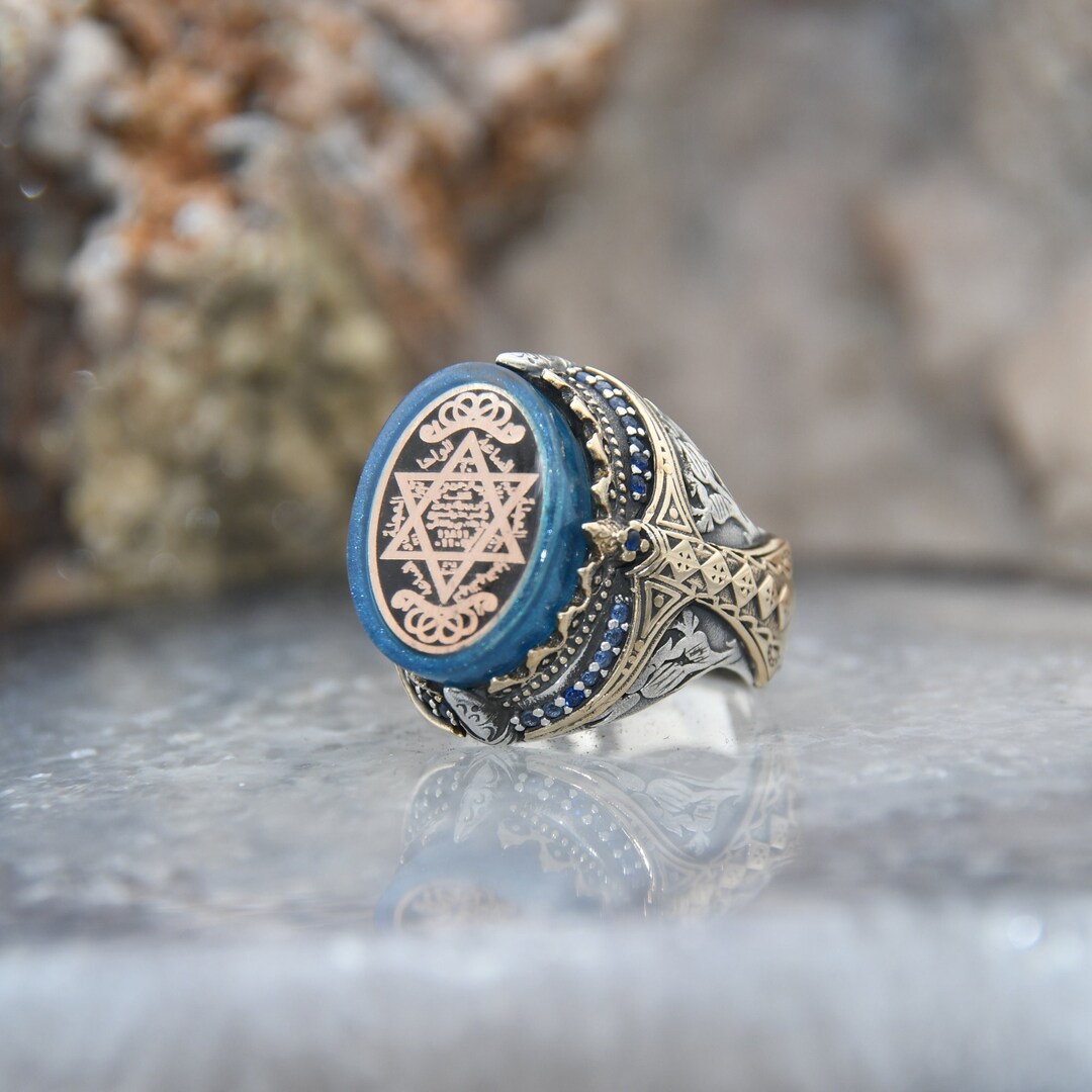 Solomon's Seal Ring, Star of David Ring, Solomon Seal Silver Ring, 925