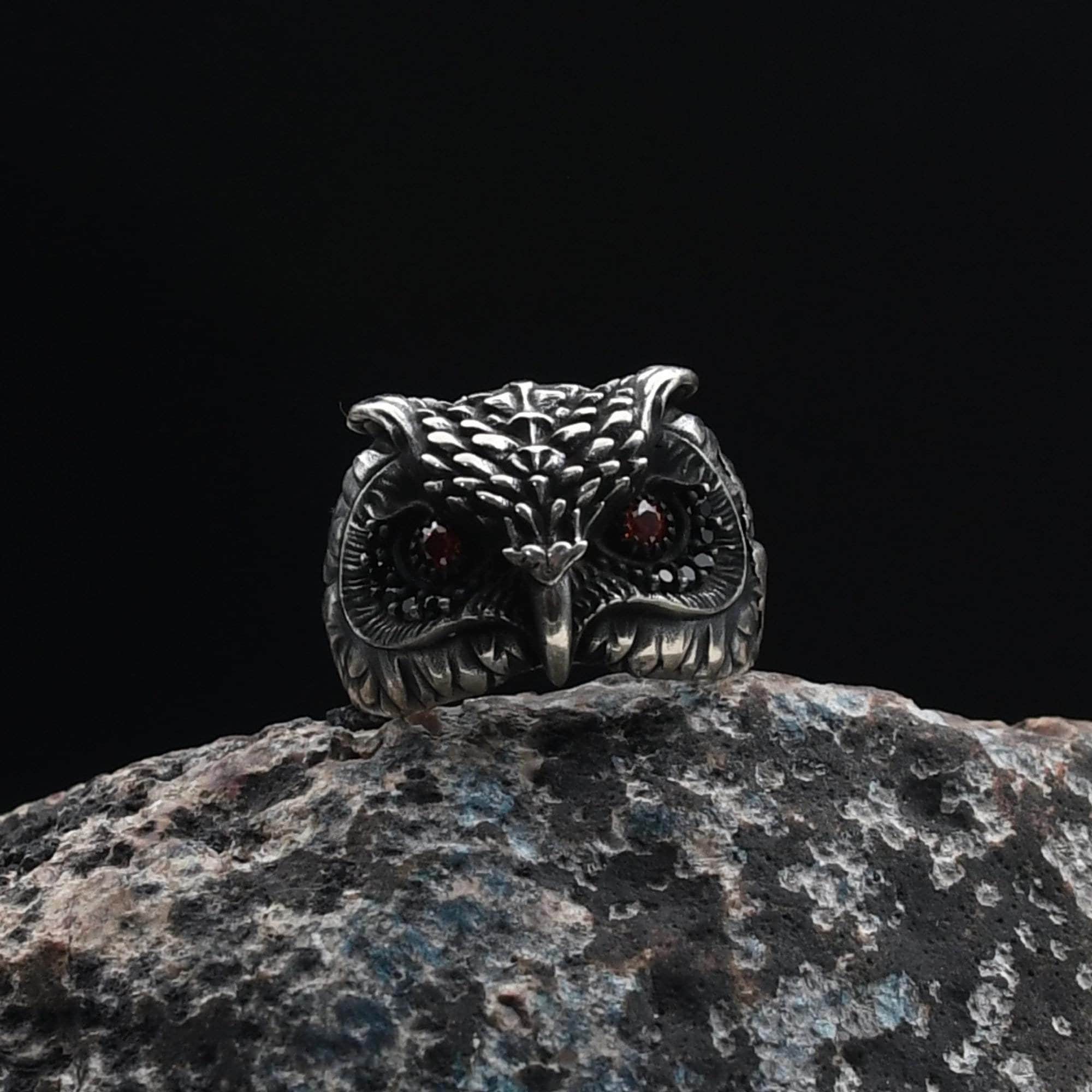 925 Sterling Silver Ring, Owl Design Ring, A Ring For Him, A Ring For Her, Handmade Ring, Owl Ring, 