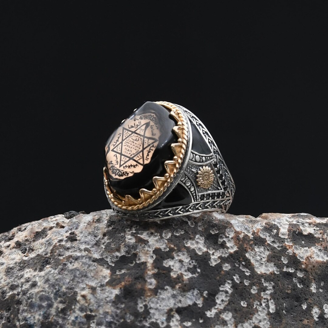 Silver Seel Ringe Solomon Seal Silver Ring, Star of David Ring, Solomon's Seal Ring, 925k ...
