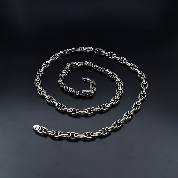 アクセサリー Vintage Silver Anker Chain Necklace 925 Anchor Silver Chain Necklace. 28g/1oz, 22' (55cm). Solid
