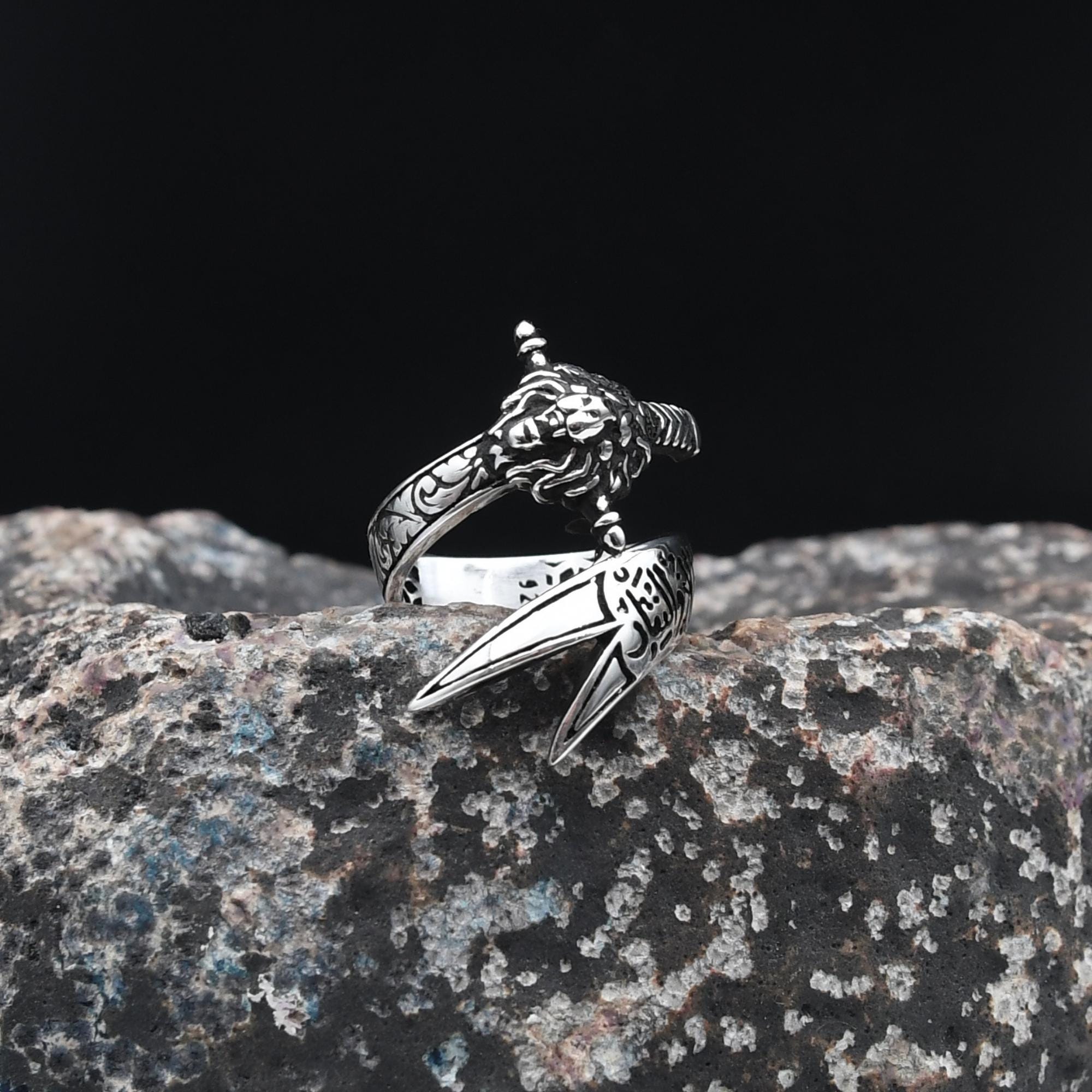 Ali's Zulfiqar Sword Ring, 925 Sterling Silver Ring