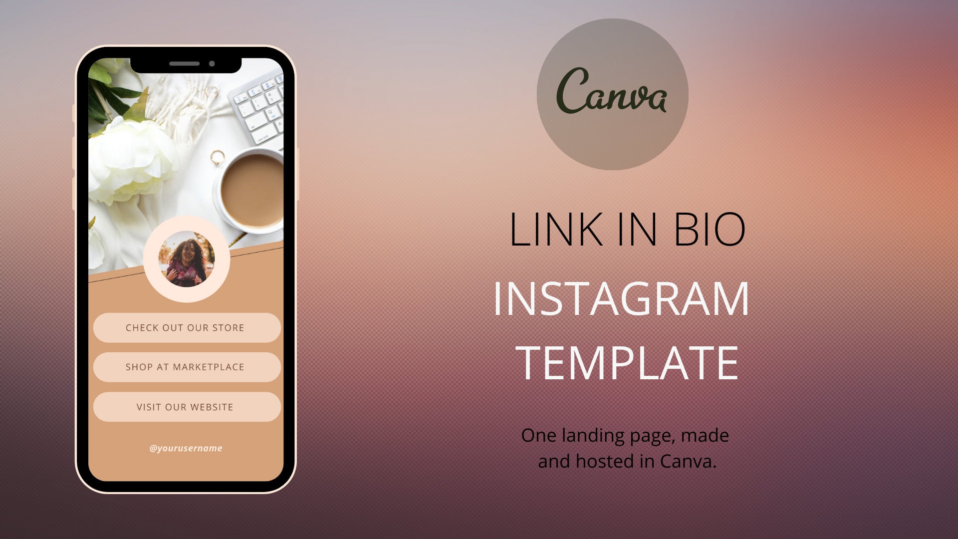 Instagram Link in bio template canva. 