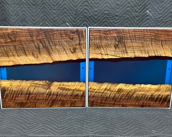 Unique Walnut Epoxy Wall Art