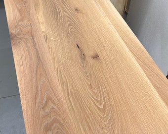 Handcrafted White Oak Sofa Table: Amish Artisan Design