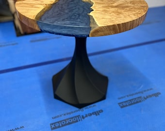 Epoxy resin end table