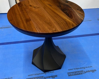 2 solid walnut end tables