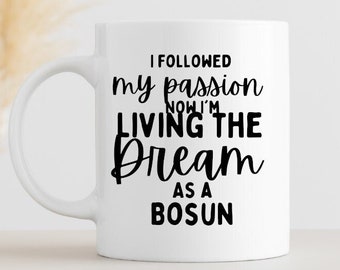 Bosun coffee mug, Yachty gift, Sailing mug, Boating mug, Sailing gift, Boating gift