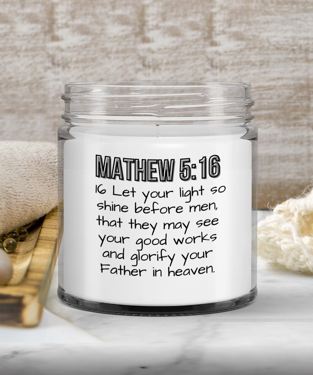 Mathew 5 Verse 16 NKJV candle Bible verse candle Candle Etsy