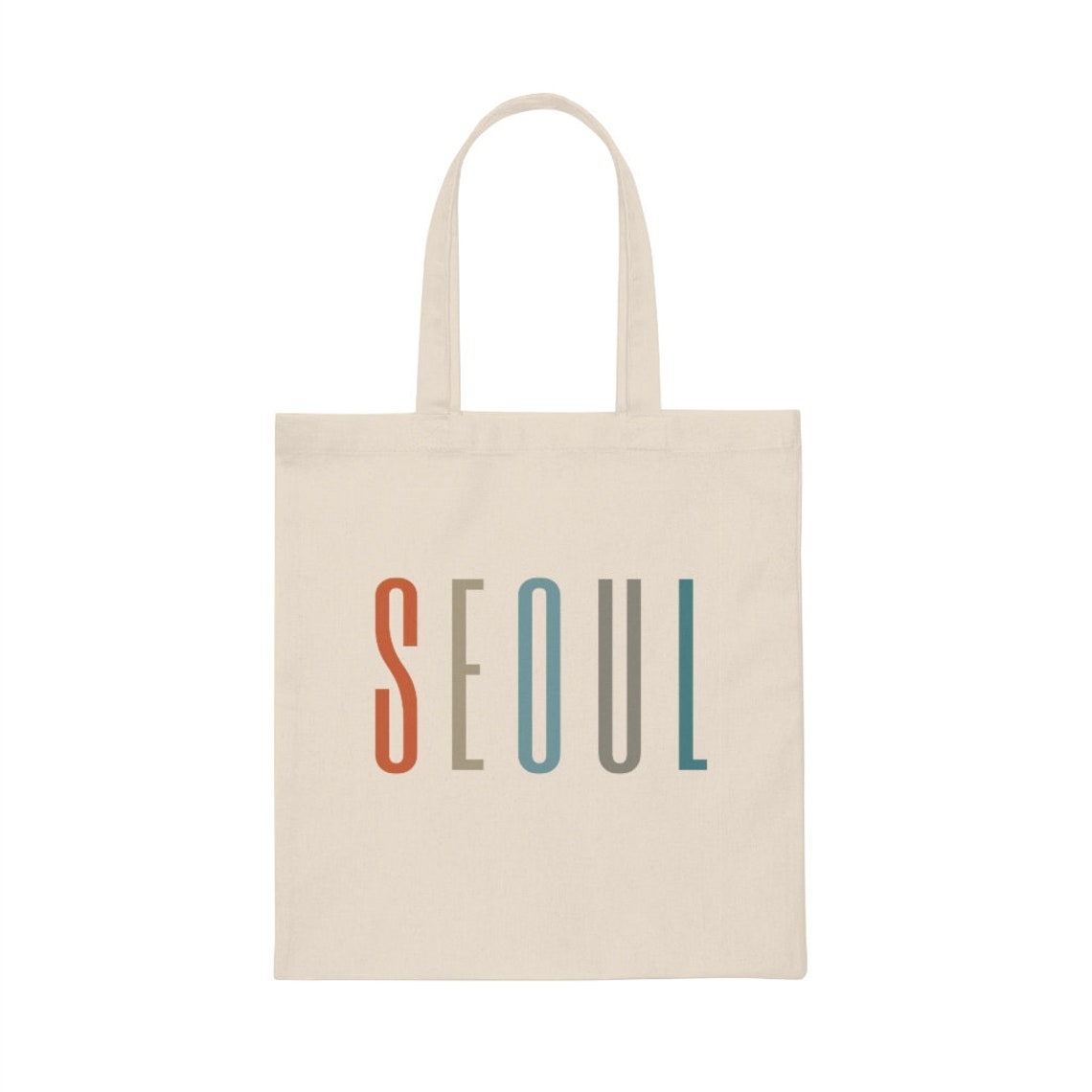 Seoul City Canvas Tote Bag Korean City Tote Book Back to Etsy