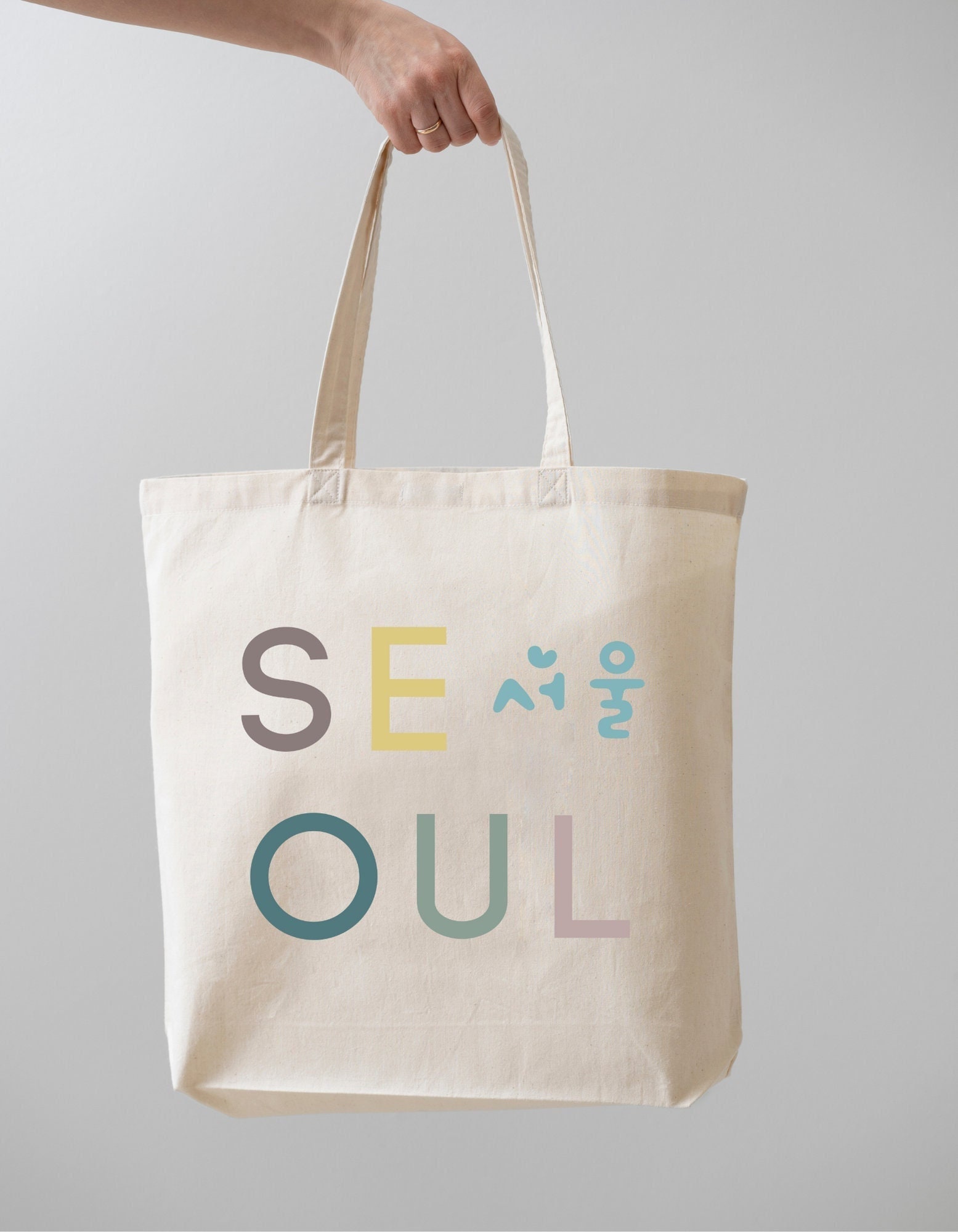 ＊韓国＊［Nooni27］Letter Canvas Bag 5color Designer fashion, Seoul-fully created | W Concept