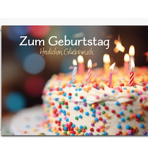 Karte zum Geburtstag – Zum Geburtstag Herzlichen Glückwunsch!