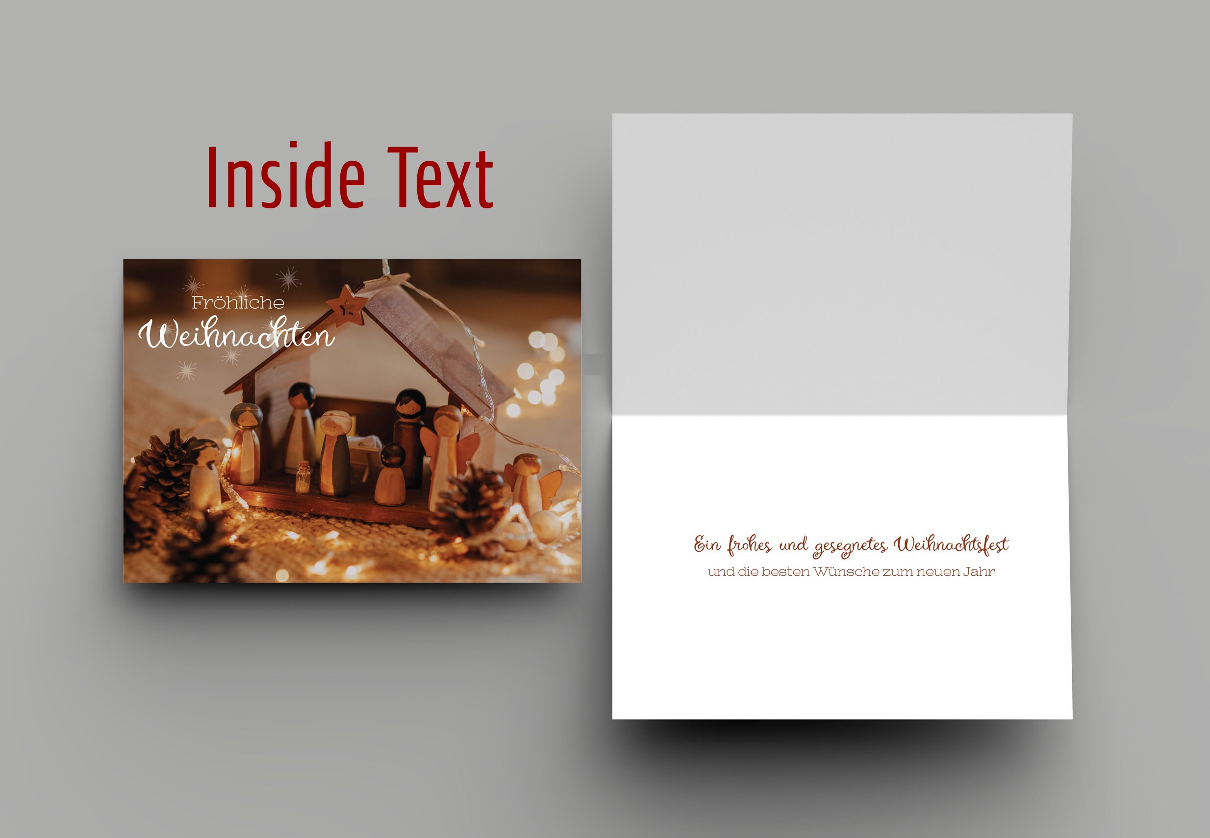 German Christmas Card - Fröhliche Weihnachten (nativity Scene) - Etsy