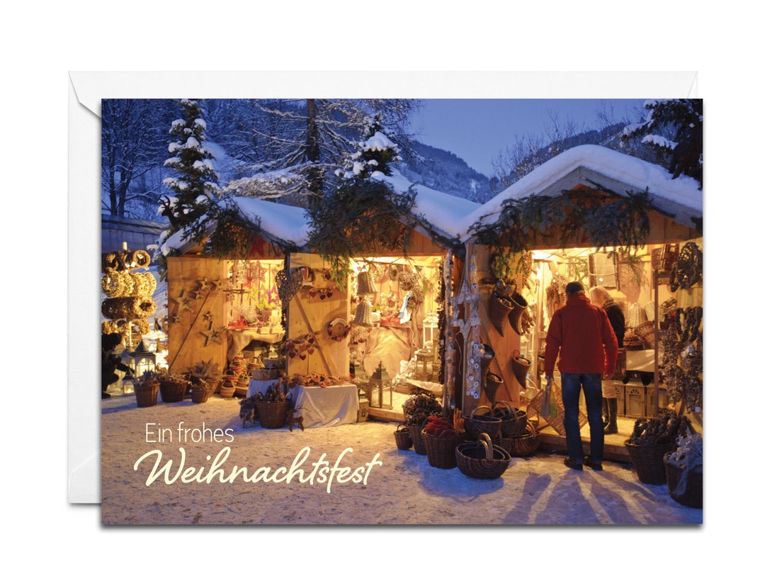 German Christmas Card - Ein Frohes Weihnachtsfest (booth at a German ...