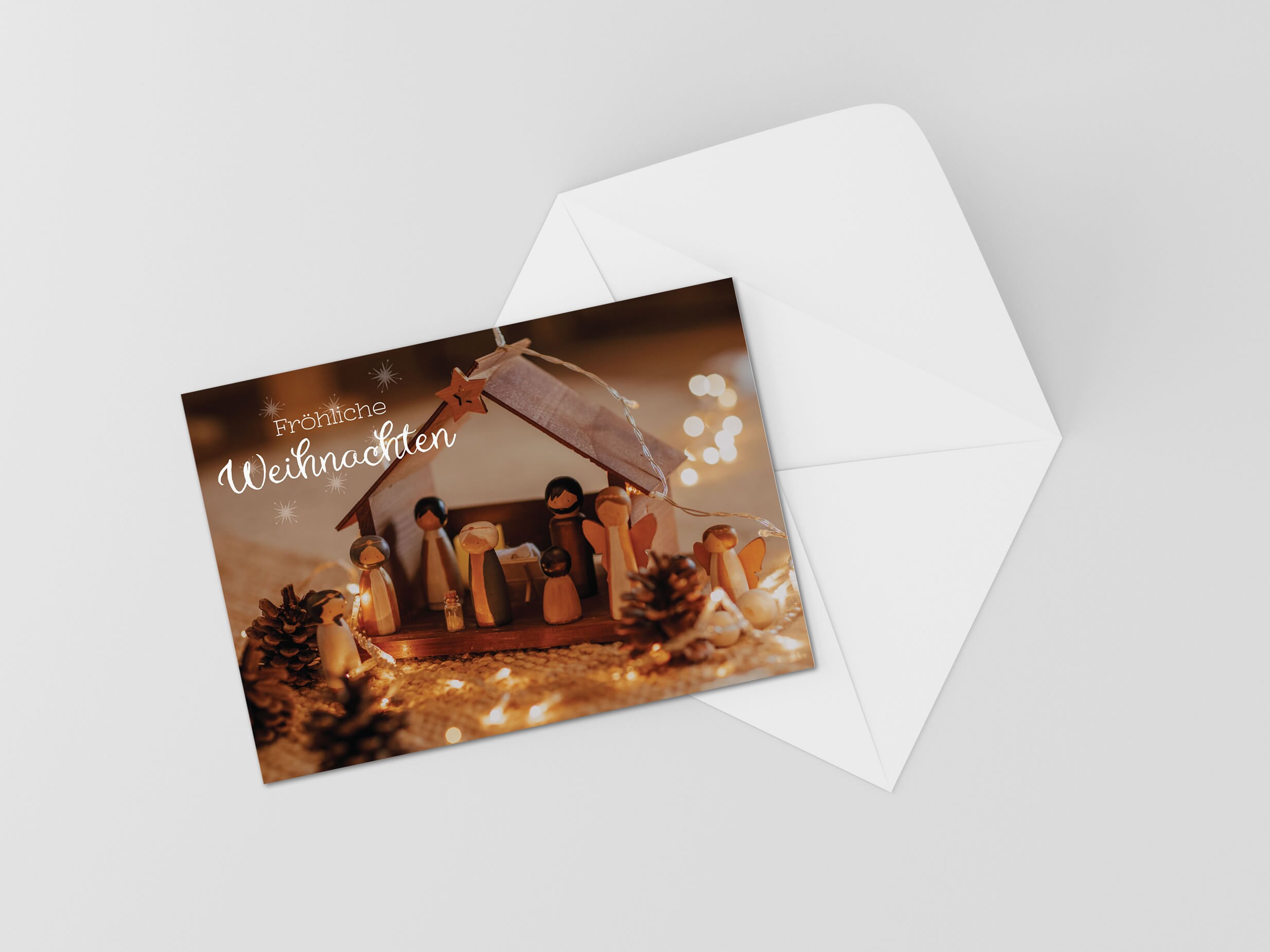 German Christmas Card - Fröhliche Weihnachten (nativity Scene) - Etsy