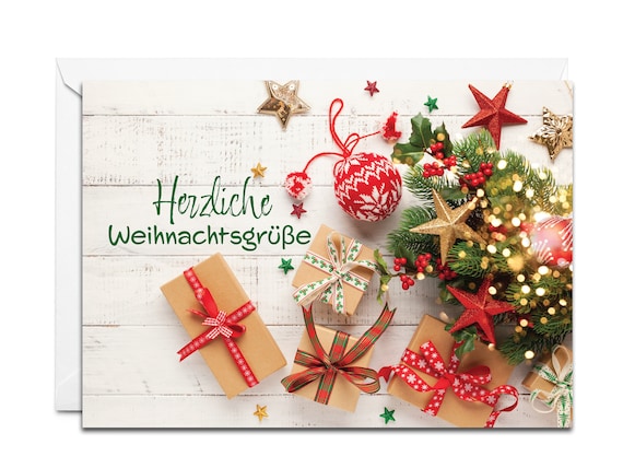 German Christmas Card Herzliche Weihnachtsgrüβe christmas - Etsy