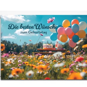 &quot;Geburtstagskarte &quot;&quot;Die besten Wünsche zum Geburtstag&quot;&quot;&quot;