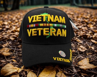 ベトナム戦争退役軍人用帽子。刺繍入りのベトナム戦争退役軍人全員に