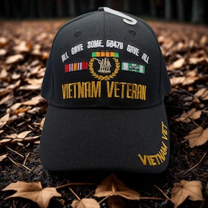 Vietnam War Veteran Hat. Embroidered Vietnam Veteran Cap. Vietnam War Veteran Cap. Veteran Gift. All Gave Some 58470 Gave All  Baseball Hat