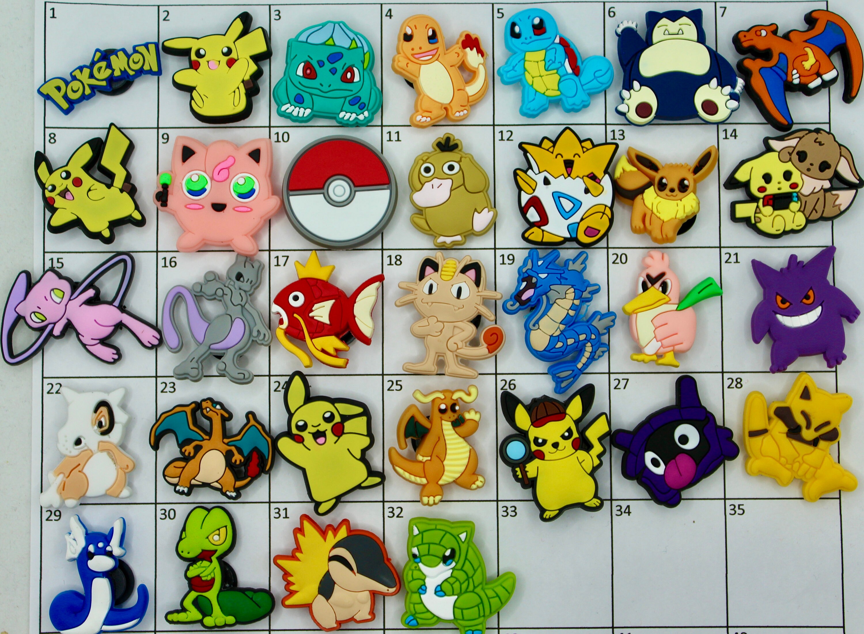 Pokemon shoe charms. Cute Pokemon shoe charms. Pikachu charms.  Kid p…