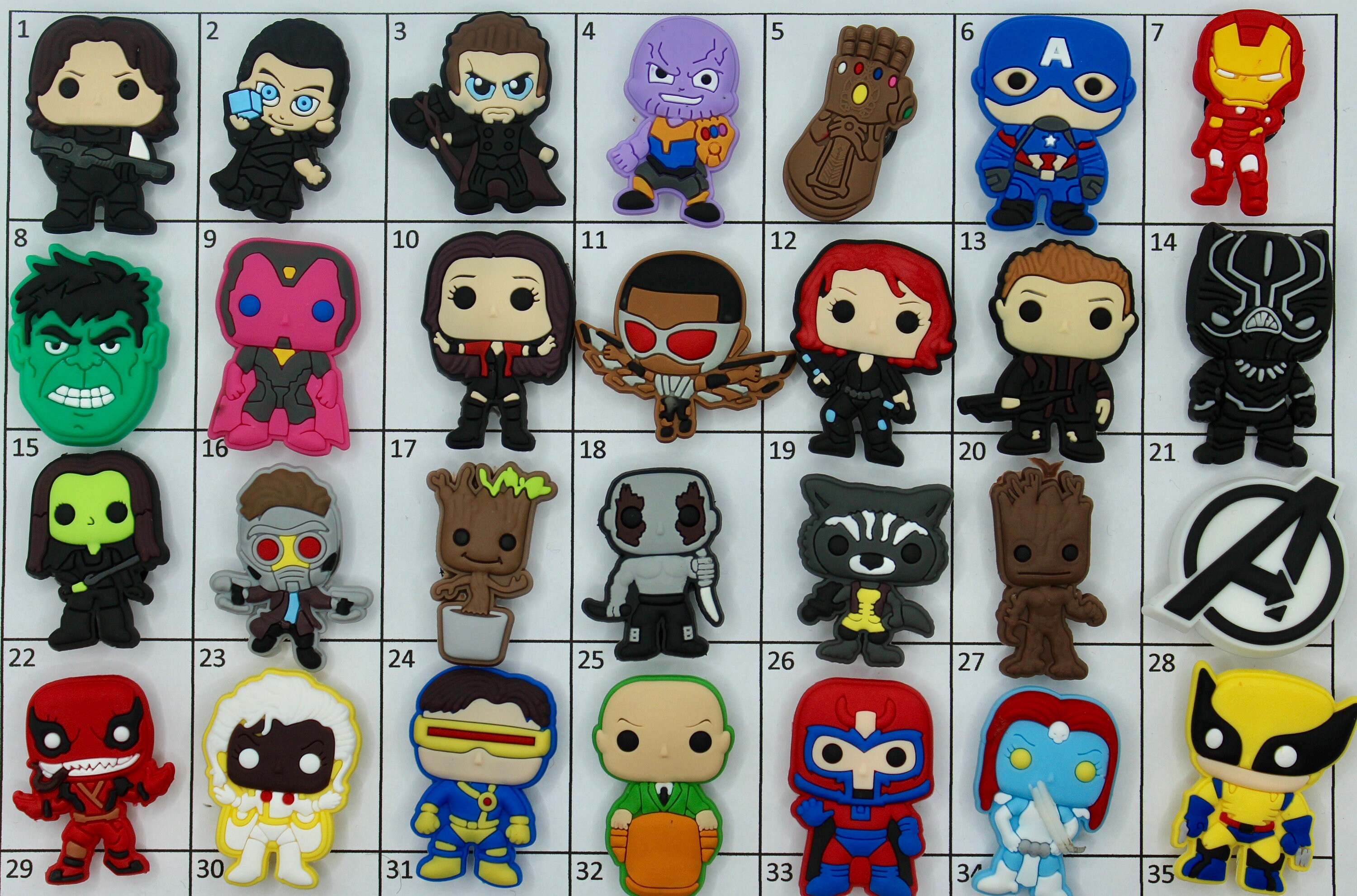 Super Heroes shoe charms. Action Hero shoe charms. Cute Superheroes c…