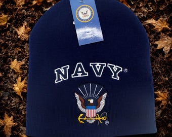 50〜60s U.S Navy Watch Cap vintage Vintage US Navy Watch Cap 1940s Original WWII Stenciled Wool Knit