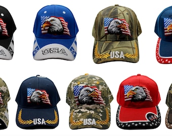 Patriotic Trucker Hat. USA Hat. Patriotic Baseball Cap. 2nd Amendment Hat. Trump Hat. American Eagle Hat. 4th of July Hat. USA Cap. American